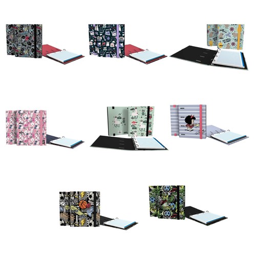 Carpeta de anillas con folios A5 Carpebook 4O25, modelos surtidos. BITS&BOBS