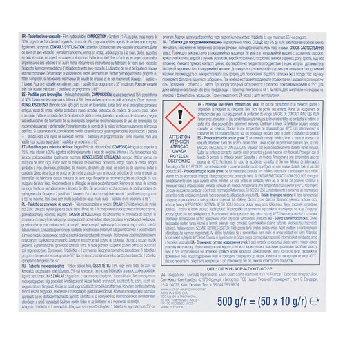 PRODUCTO ECONÓMICO ALCAMPO Detergente para lavavajillas PRODUCTO ECONÓMICO ALCAMPO 50 dosis 500 g.