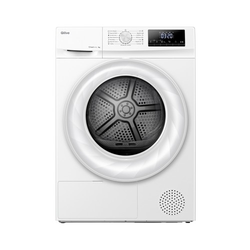 Secadora por condensación QILIVE Q.6158, capacidad de secado: 7KG, clasificación energética: D, H: 85cm, A: 60cm, F: 58cm.