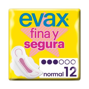 Evax fina y segura normal alas 12 uds