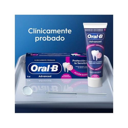 ORAL-B Advanced Pasta de dientes contra la sensibilidad dental, sabor hierbabuena picante 75 ml.