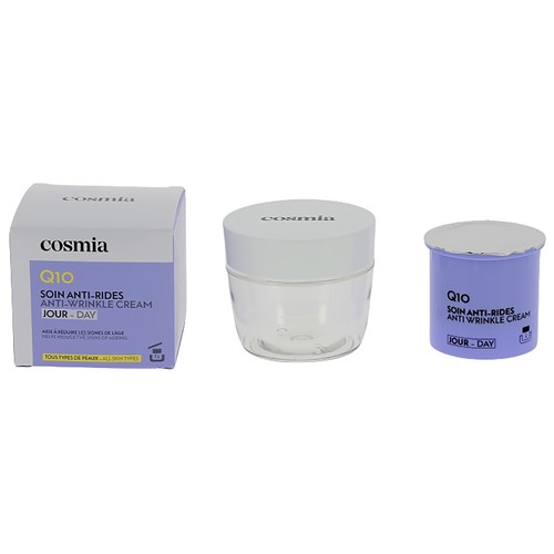 COSMIA Q10 Recarga de crema facial de día antiarrugas, para todo tipo de pieles 50 ml.