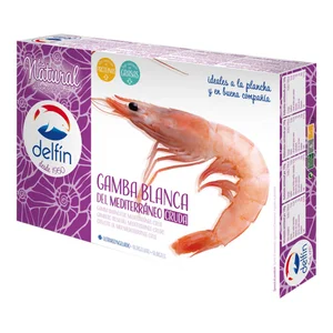 DELFÍN Gamba blanca del Mediterráneo, cruda y ultracongelada DELFÍN (P.N.E) 1 kg.