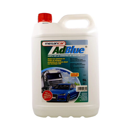 Líquido AD BLUE para vehículos con motores diésel, 5 litros, MESANCAR.