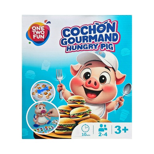 Juego de mesa El Cerdito Comilón, de 2 a 4 Jugadores +3 Años ONE, TWO FUN