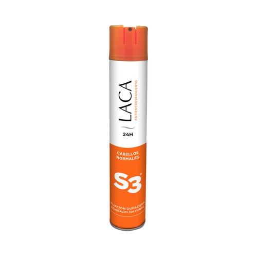 S3 Laca antiencrespamiento acabado natural, para cabellos normales S3 400 ml.