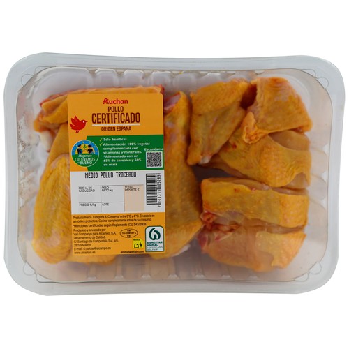ALCAMPO CULTIVAMOS LO BUENO  Medio pollo certificado troceado Bandeja.