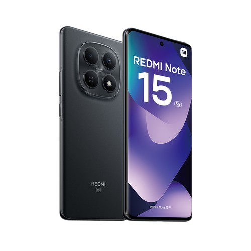 Smartphone XIAOMI Redmi Note 15 5G, 256GB, 8GB RAM, color negro,, pantalla 17,19cm (6,77")..