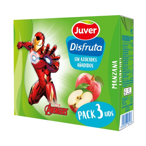 Néctar de manzana, sin azúcares añadidos JUVER DISFRUTAbrick 3 uds x 20 cl.