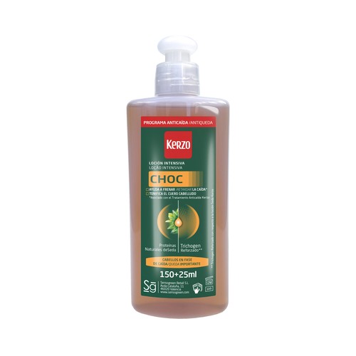 KERZO Choc Loción intensiva anti-caída para cabellos con caída importante 150 ml.