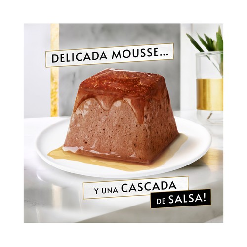 PURINA GOURMET Alimentos gatos húmedo, mousse con buey PURINA GOURMET 4 uds. x 57 g.