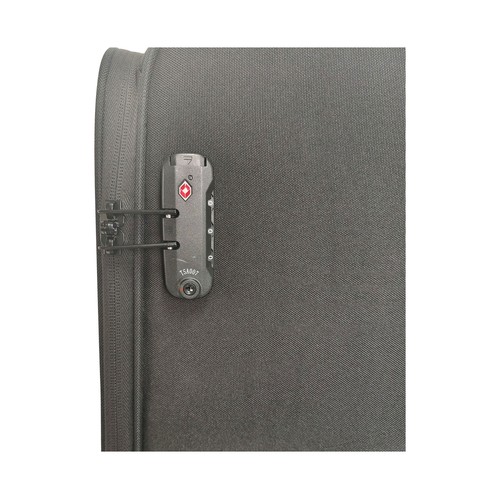 Maleta de cabina tipo trolley  soft 8 ruedas 55cm negro. AIRPORT