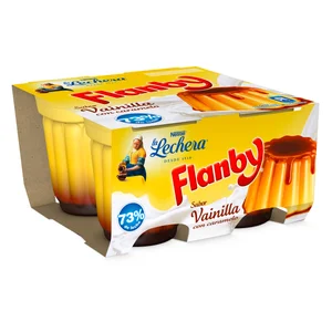 FLAMBY Flan de vainilla 4 x 100 g.