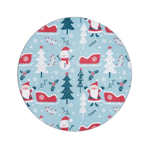 Bajoplato de plástico 33 cm decorado con estampados navideños, modelos surtidos, TABERSEO.