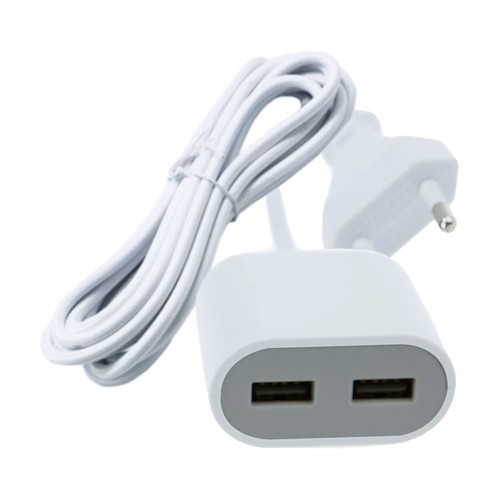 Adaptador prolongador 2 usb 2,4a colores surtidos bl.1, NINE&ONE.