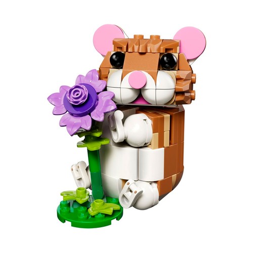 Lindo hamster con flor.LEGO.31376