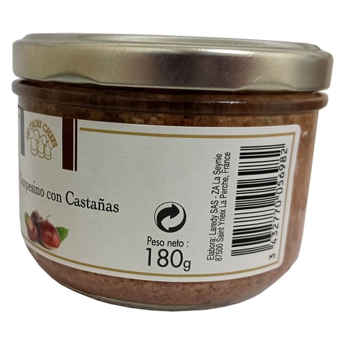 LES TROIS CHEFS Paté campesino con castañas 180 gr.