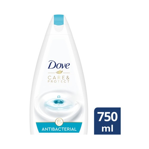 Gel para ducha o baño con ingrediente anti-bacteriano DOVE 750 ml.