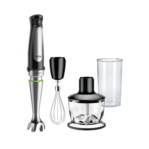 Batidora de mano BRAUN Minipimer 7 MQ7035X, 1000W, velocidad variable, incluye, picador, varillas, vaso graduado.