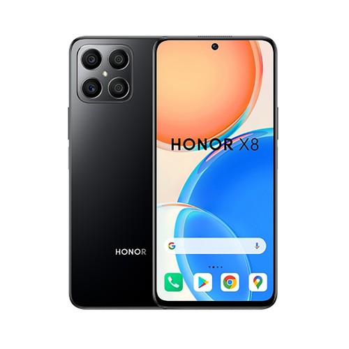 HONOR X8 negro, 128GB + 6GB Ram, pantalla 17cm (6,7").