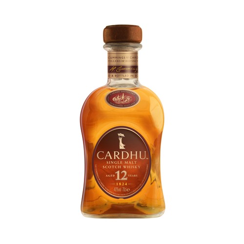 CARDHU Whisky single malt escocés 12 años botella 70 cl.