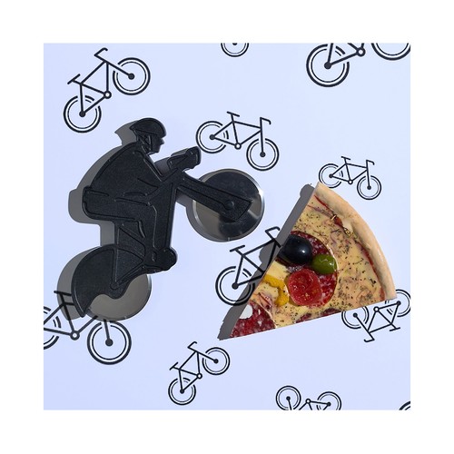 Cortador de pizza con forma de bicicleta, CMP.