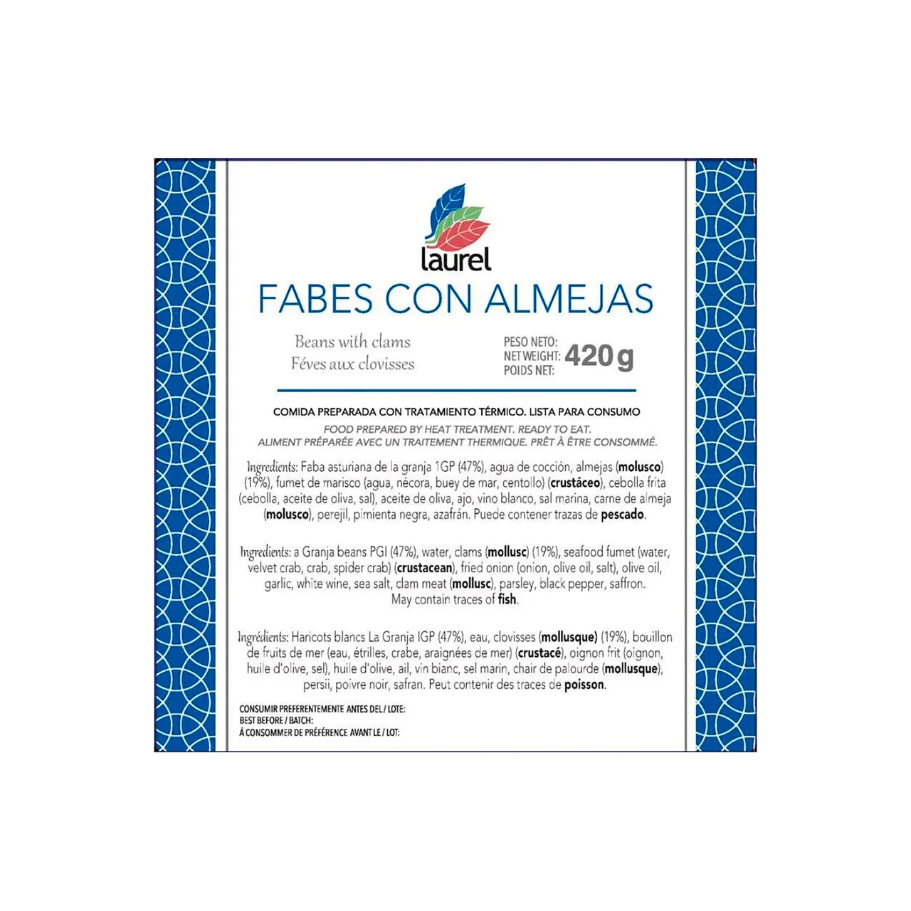 Fabes con almejas 420 g