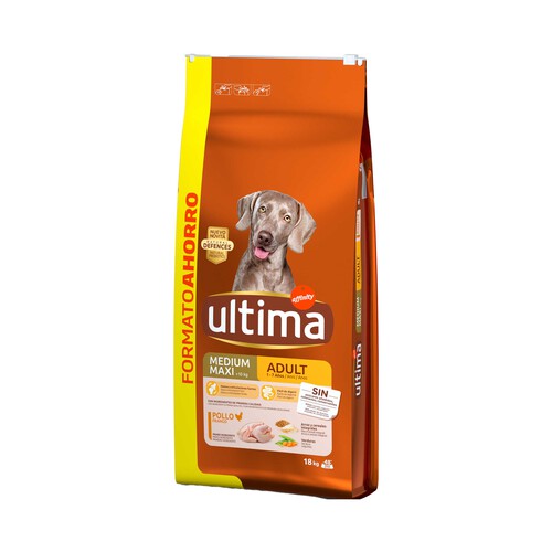 ULTIMA Comida para perro adulto a base de pollo, arroz y cereales integrales ÚLTIMA ADULT Affinity 18 kg.