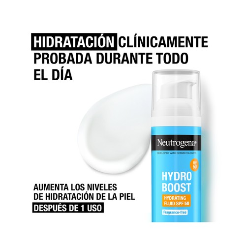 NEUTRÓGENA Hydro boost Crema facial hidratante sin perfume y con FPS 50 (muy alto) 50 ml.