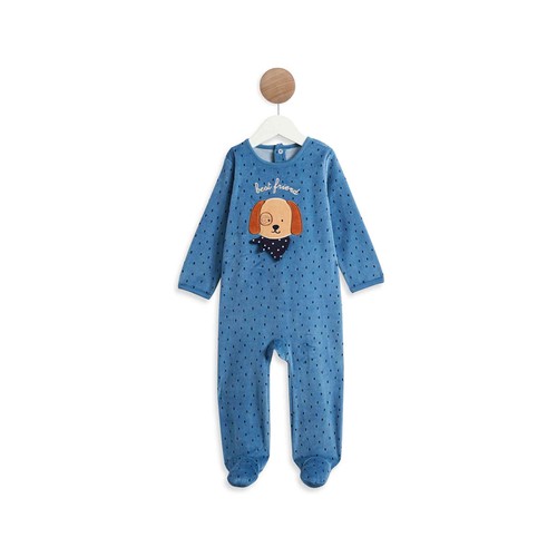 Pijama terciopelo bebé, talla 80.