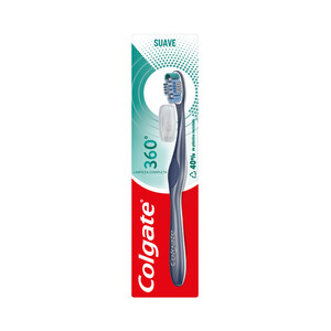 Imagen de COLGATE 360º Deep clean Cepillo de dientes suave, para limpieza interdental y de encías.