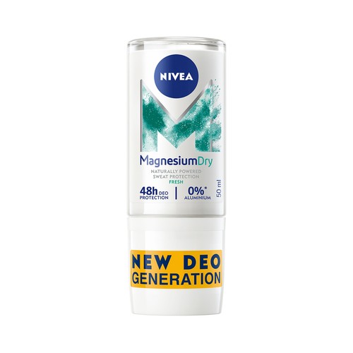 NIVEA Desodorante roll on para mujer sin sales de aluminio NIVEA Magnesium dry fresh 50 ml