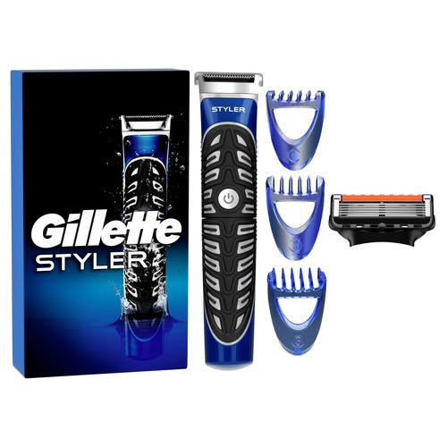 GILLETTE Maquina de afeitar 4 en 1 (recorta, afeita, perfila y depilación corporal) GILLETTE Styler.