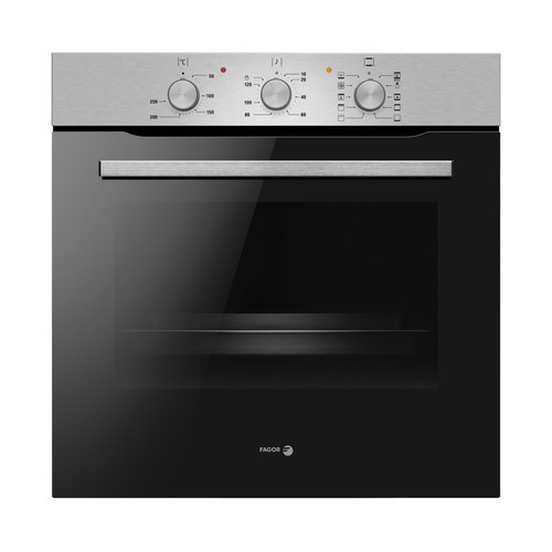 Horno multifunción FAGOR 8H-115BX negro, capacidad: 77L, A, autolimpieza hidrolítica, A: 59,5cm, H: 59,5cm, F: 57,5cm.