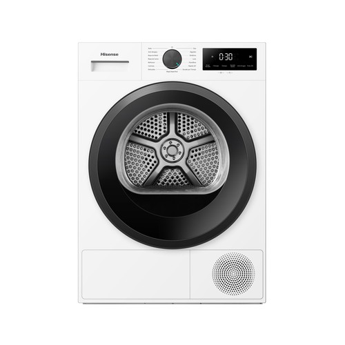 Secadora por condensación con bomba de calor HISENSE DH1I800UWDE BLANCA, capacidad de secado: 8KG, clasificación energética: D, H: 84,5cm, A: 59,5cm, F: 51cm