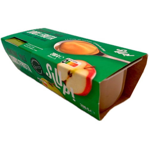 SLUP! Crema de fruta de manzana 2 x 100 g.