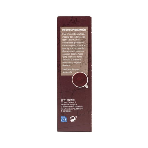 INTERMÓN OXFAM Cacao en polvo INTERMÓN OXFAM TIERRA MADRE 250 g.
