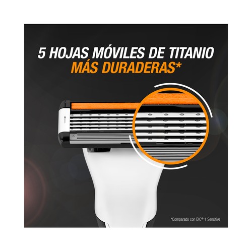 BIC Hybrid 5 flex Recambio de cuchillas de 5 hojas para maquinillas de afeitar 4 uds.