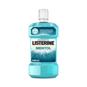 LISTERINE Enjuague bucal de uso diario con sabor s mentol LISTERINE 500 ml.