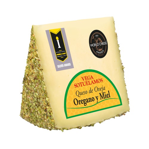 VEGA SOTUELAMOS Queso de oveja elaborado con leche cruda con orégano y miel 200 g.