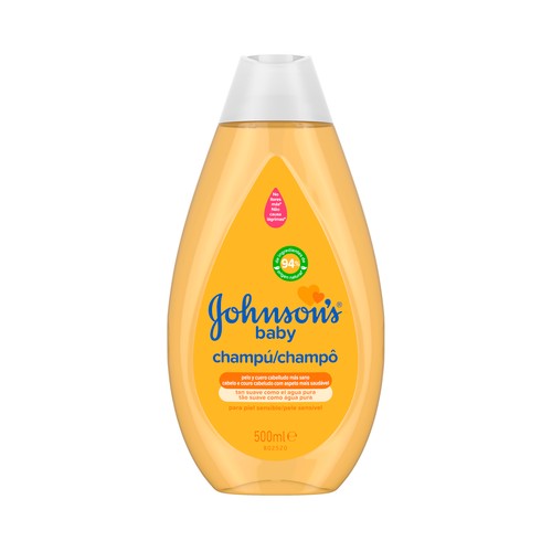 JOHNSON´S Baby Champú hipoalergénico y con ph equilibrado, para niños y bebés 500 ml.