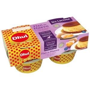 Imagen de DHUL Flan de huevo al baño Maria, sin lactosa 4 x 110 g.