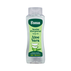 Imagen de S´NONAS Aceite corporal hidratante y protector con aloe vera 400 ml.