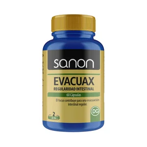 SANON Evacuax complemento alimenticio que ayuda a una evacuación intestinal regular.