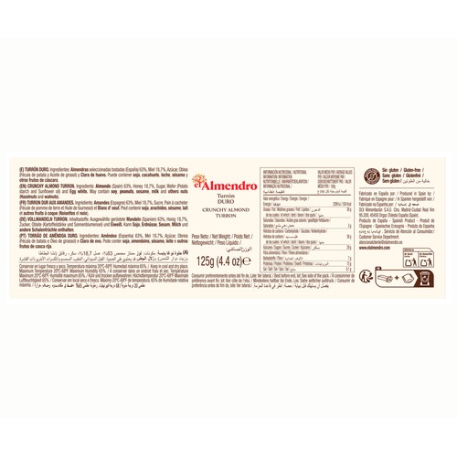EL ALMENDRO Turrón duro 150 g.