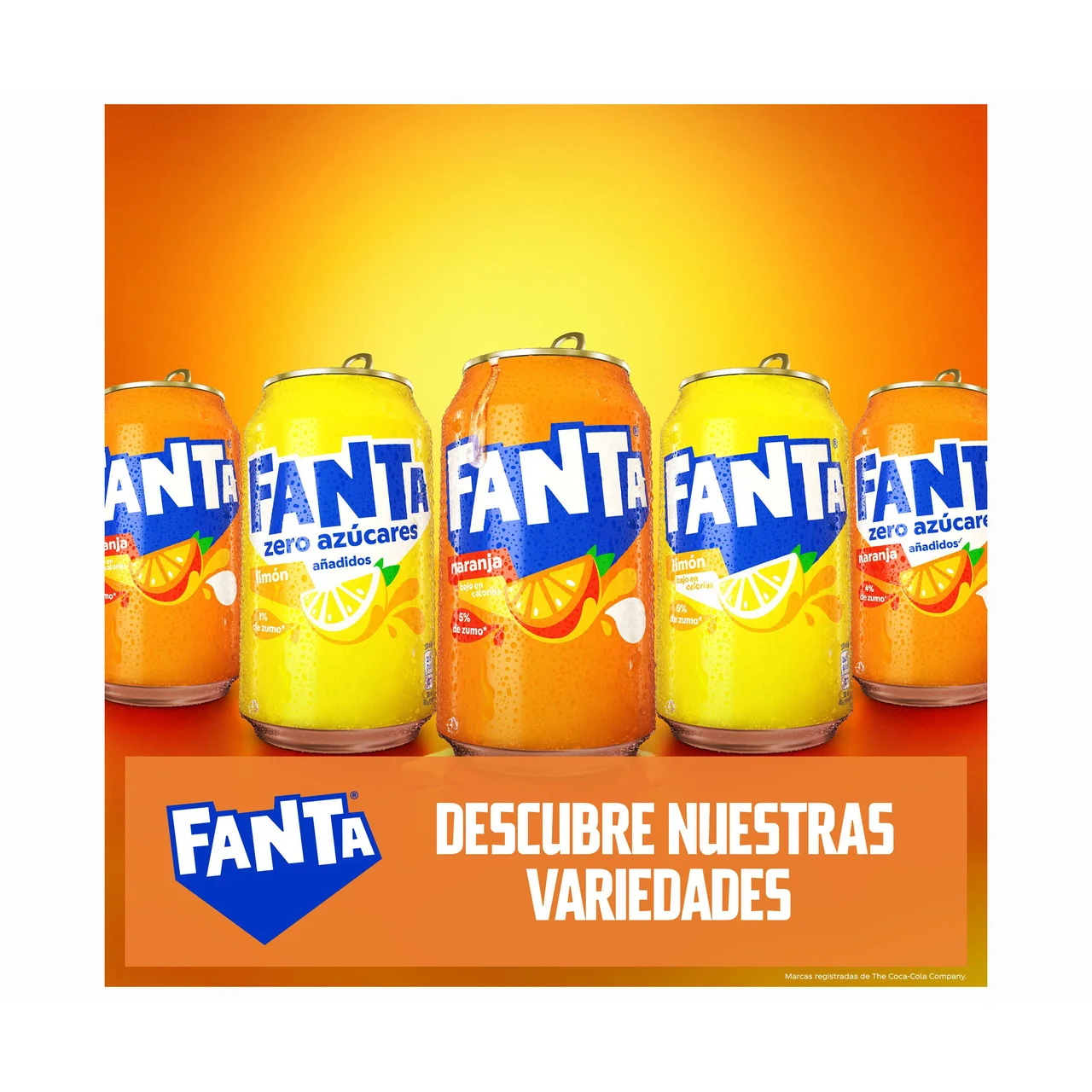 FANTA ZERO Refresco de naranja lata zero azúcares de 330 ml.