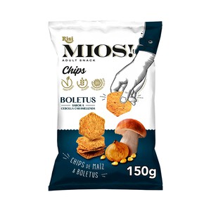 Imagen de MIOS Chips de maíz con sabor a boletus y cebolla caramelizada MIOS! 150 g.
