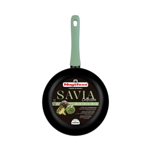Sartén aluminio estampado 28cm con mango suave, Savia. MAGEFESA