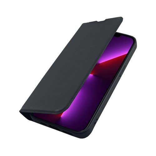 Funda tipo folio en color negro compatible con iPhone 14 Max, QILIVE.