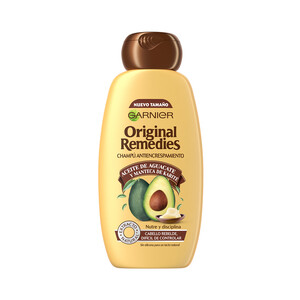 Imagen de ORIGINAL REMEDIES Champú antiencrespamiento con aceite de aguacate y manteca de karité para cabello rebelde y difícil de controlar ORIGINAL REMEDIES de Gernier 300 ml.